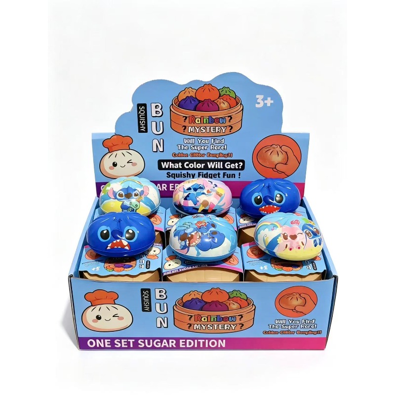 Kids Toys Idea - Anime Stitch Squishy Steamed Bun Fidget