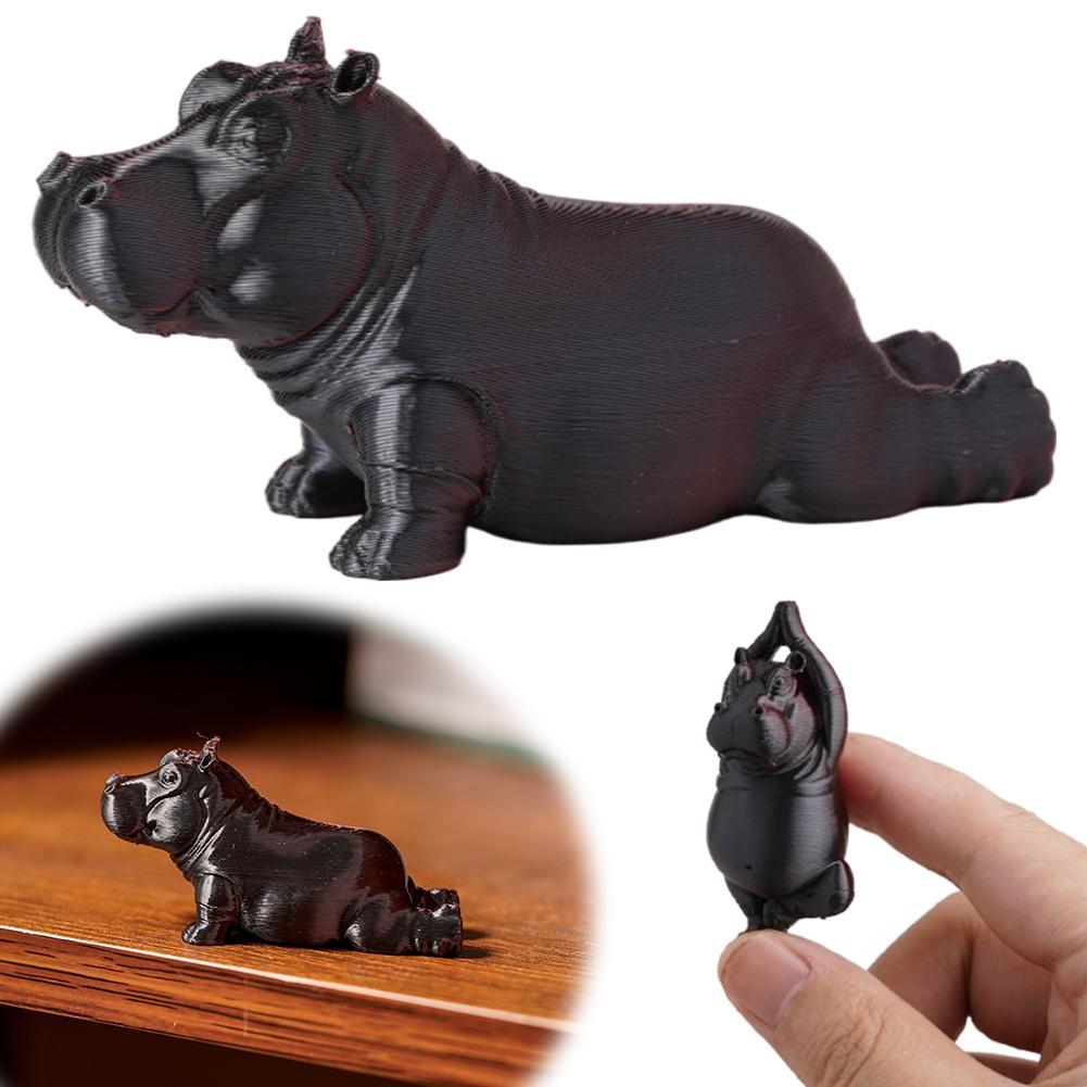 Kids Yoga Toys - Creative Yoga Hippo Resin Figurine Cute