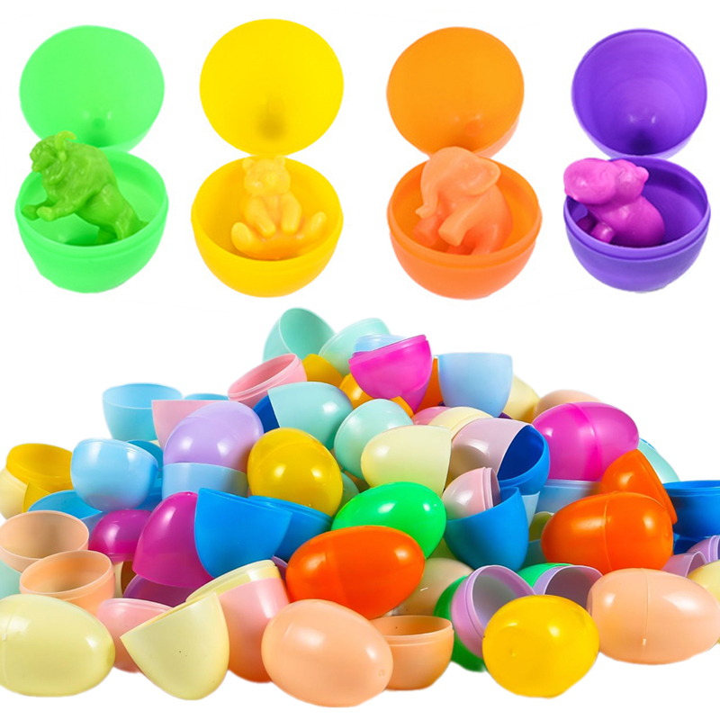 Kids Toys Packaging - 12/24Pcs Empty Easter Eggs Plastic Fillable