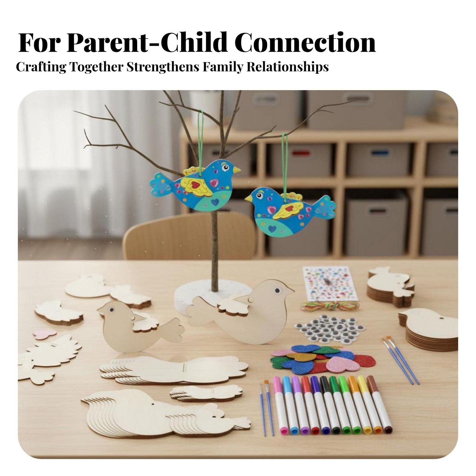 DIY Wooden Bird Ornament Craft - Kids Toys Kit review and price