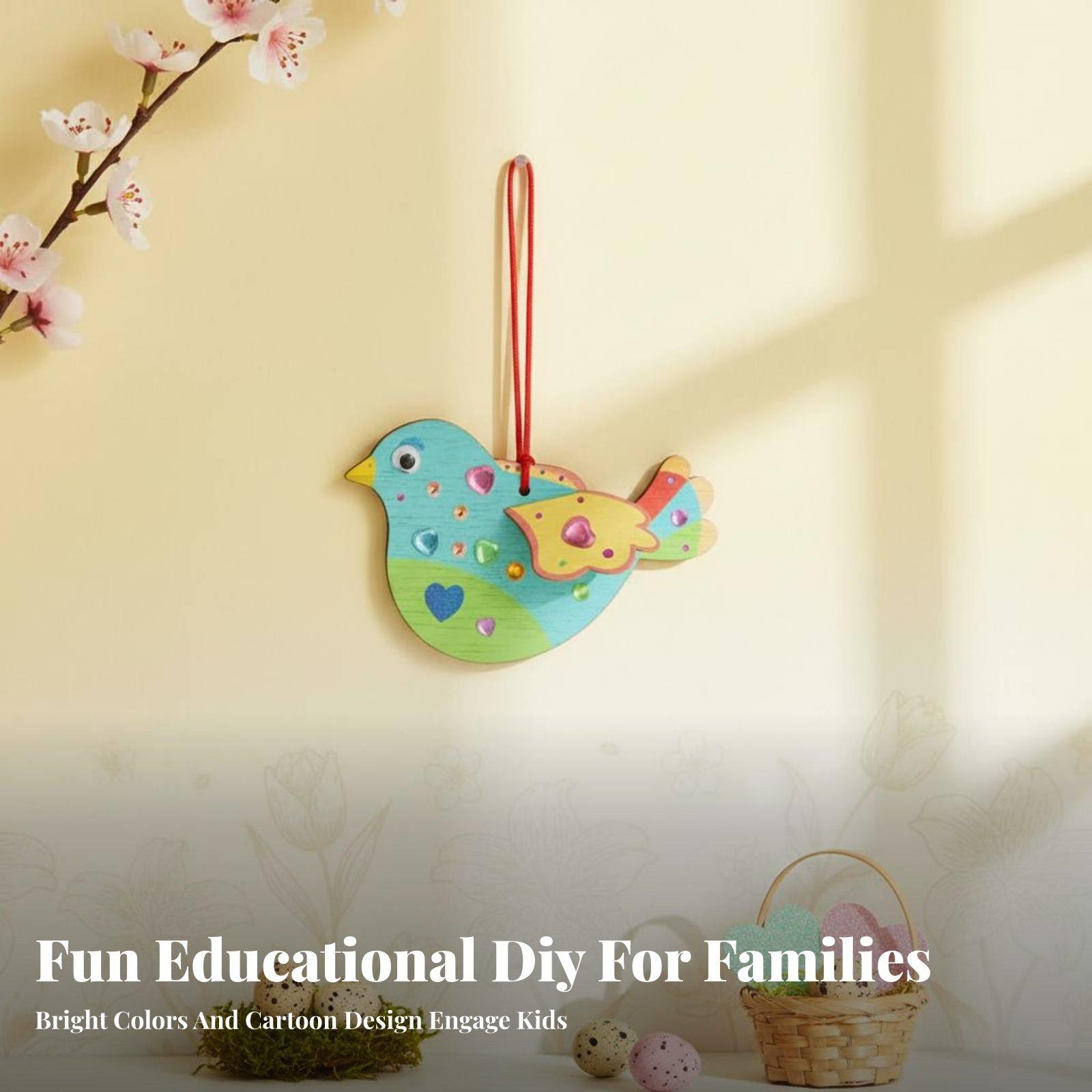 Wooden Bird Ornament DIY Craft - Kids Toys Kit review and price