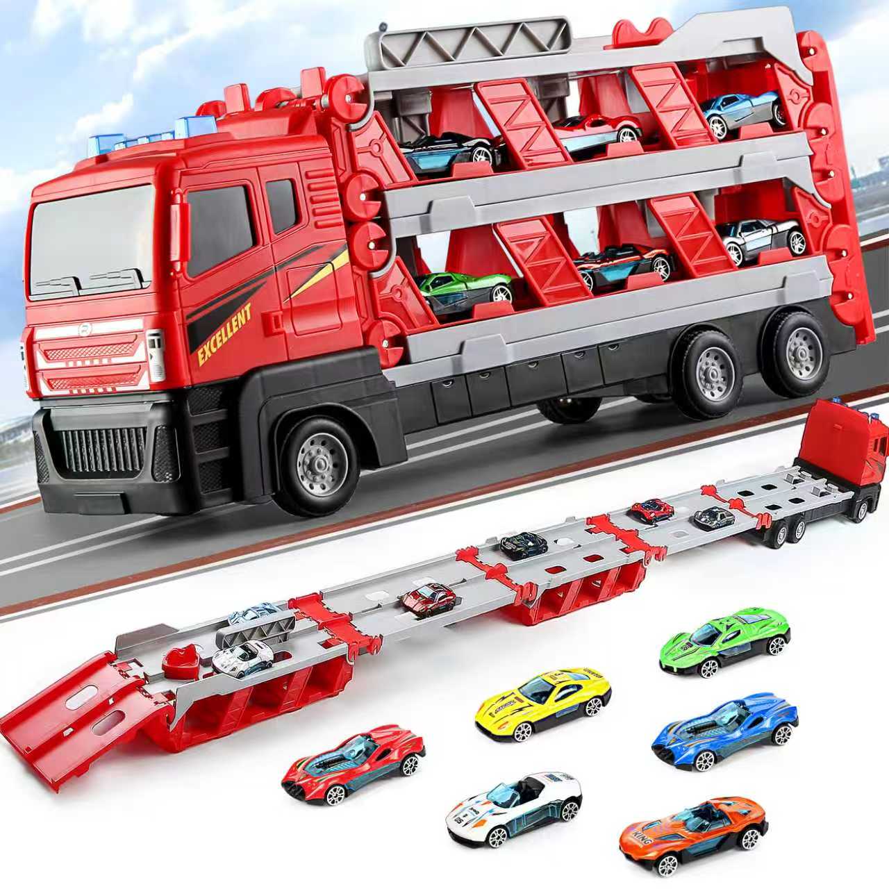 Folding Car Carrier Truck Toy  - Kids Toys Vehicle review and price
