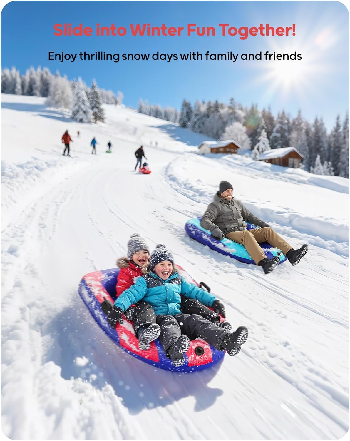 QPAU Inflatable PVC Snow Sled  - Kids Toys Kids Toys review and price