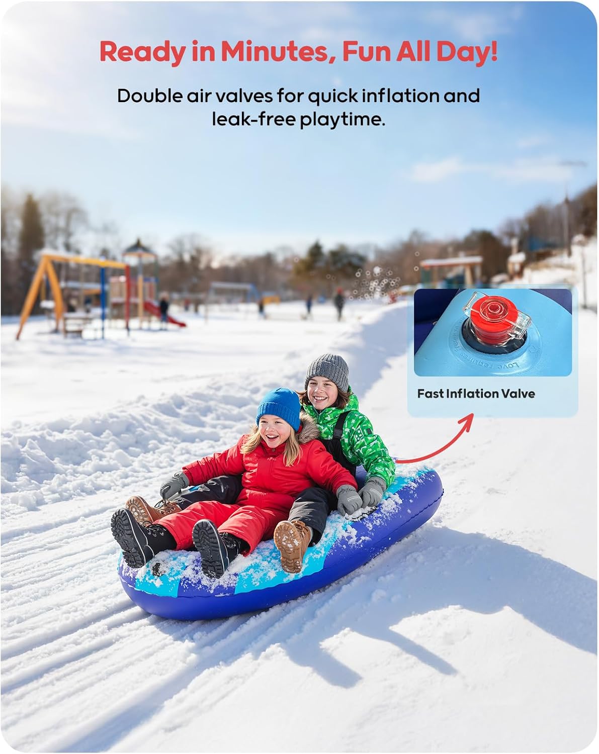 QPAU Inflatable PVC Snow Sled  - Kids Toys Kids Toys review and price