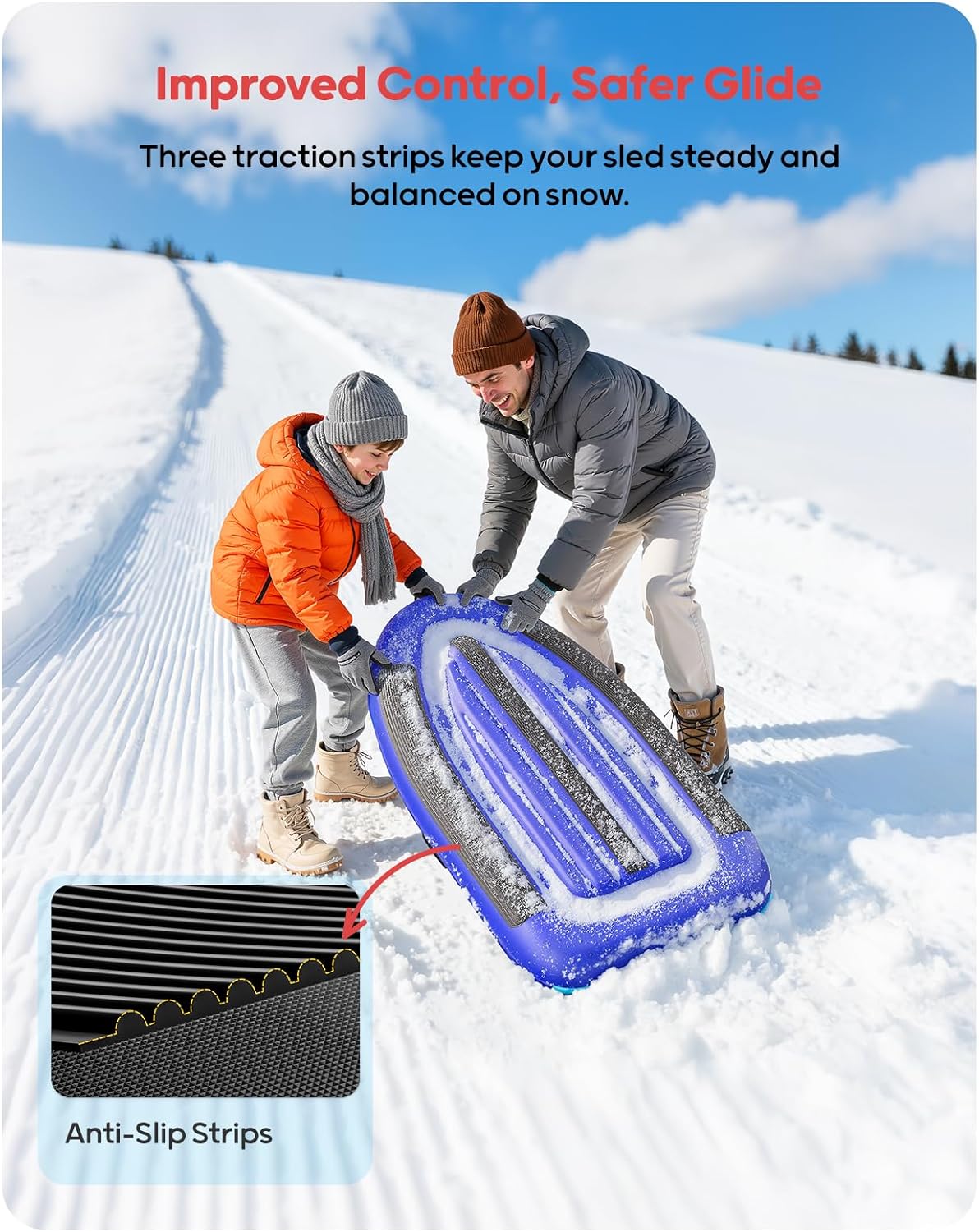 QPAU Inflatable PVC Snow Sled  - Kids Toys Kids Toys review and price