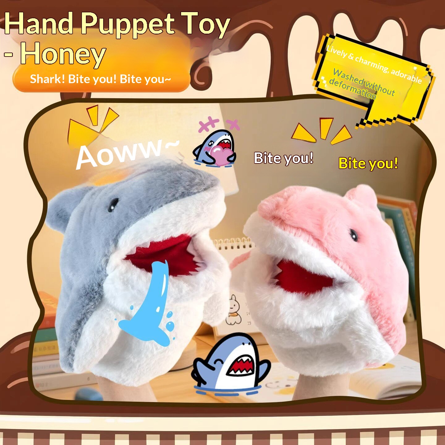 Shark Hand Puppet Plush Shark  - Kids Toys Idea review and price