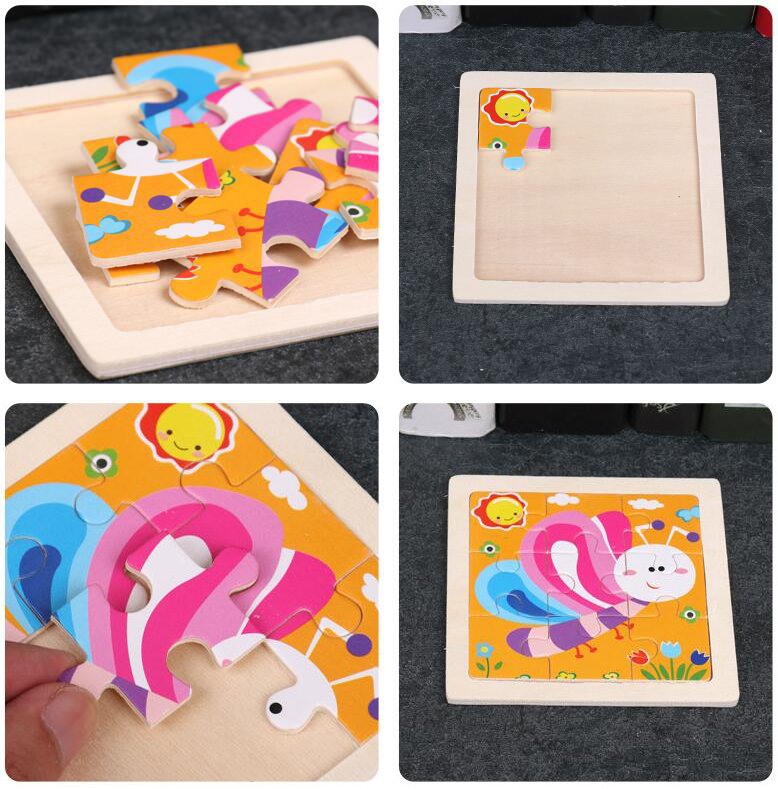 4PCS/lot 3D Wooden Jigsaw Puzz - Kids Toys In Wholesale review and price