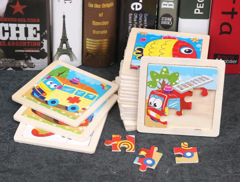 4PCS/lot 3D Wooden Jigsaw Puzz - Kids Toys In Wholesale review and price