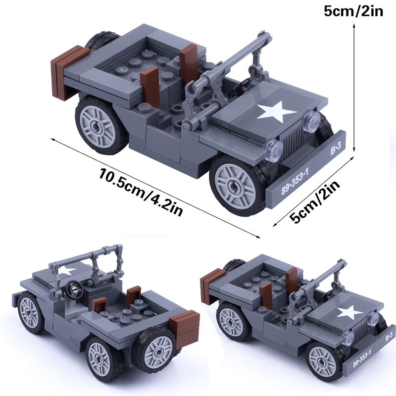 MOC WW2 Military US Figures Wi - Kids Toys Jeep review and price