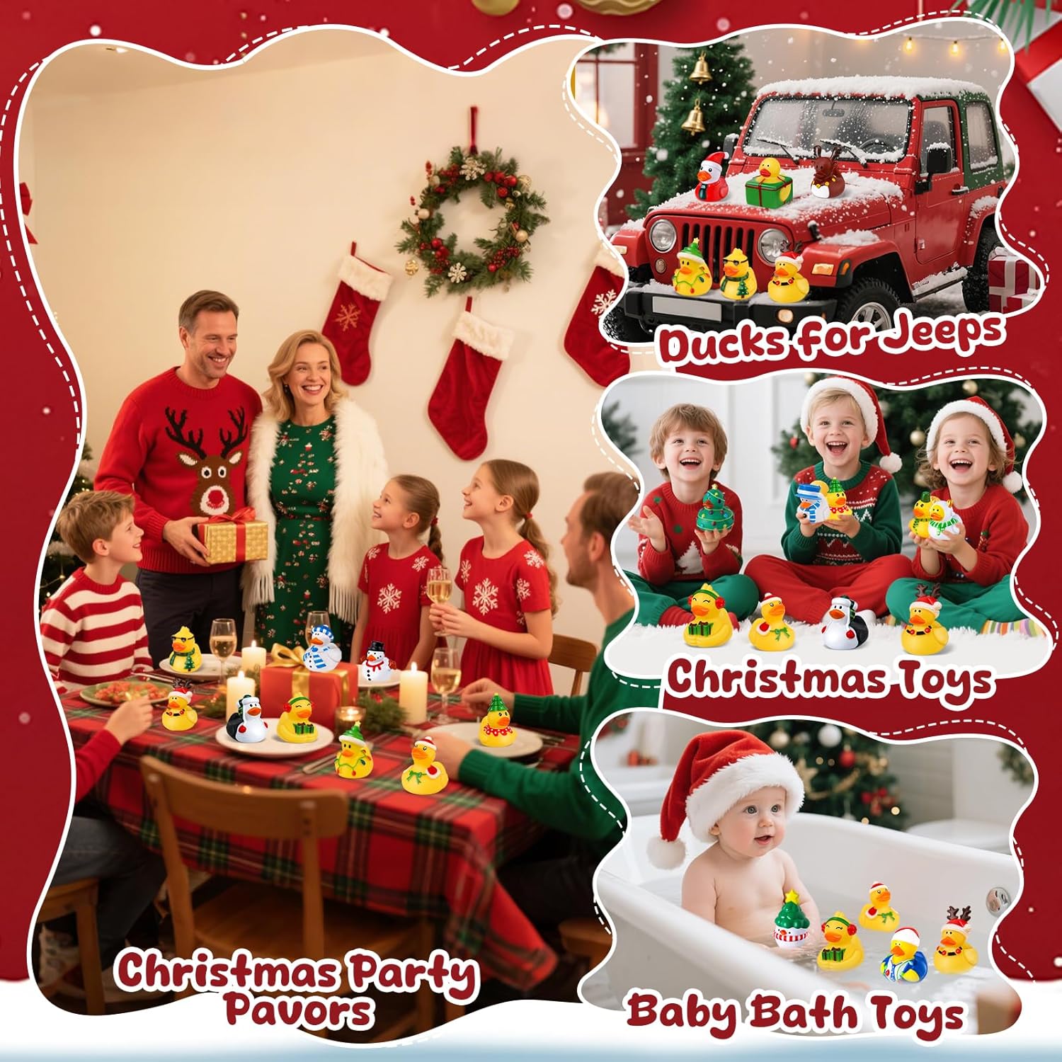12-100pcs Christmas Rubber Duc - Kids Toys Jeep review and price